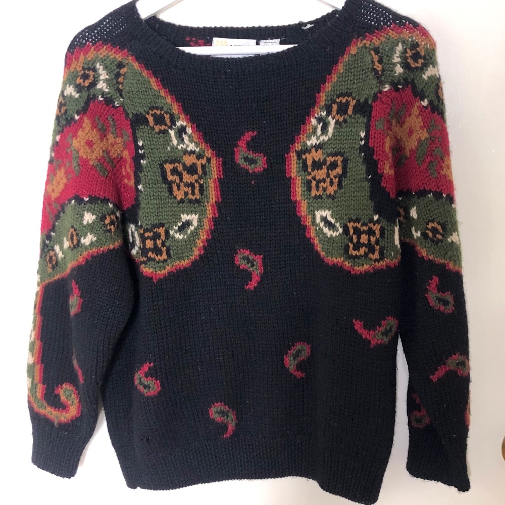 SOLD Vintage Wool Paisley Sweater